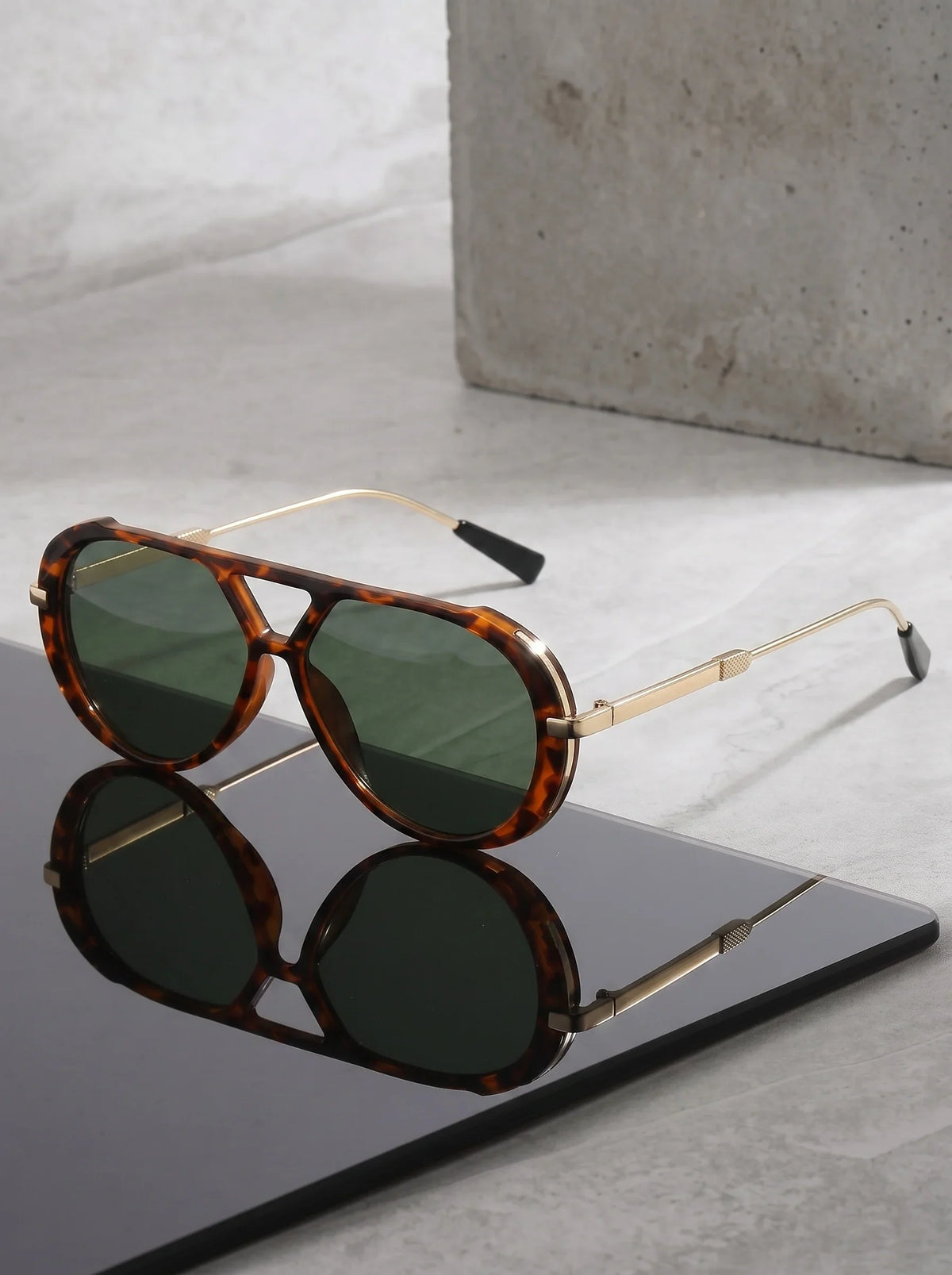 Double Beam Square Sunglasses For Men And Women, Retro Outdoor Driving Fashion Glasses
