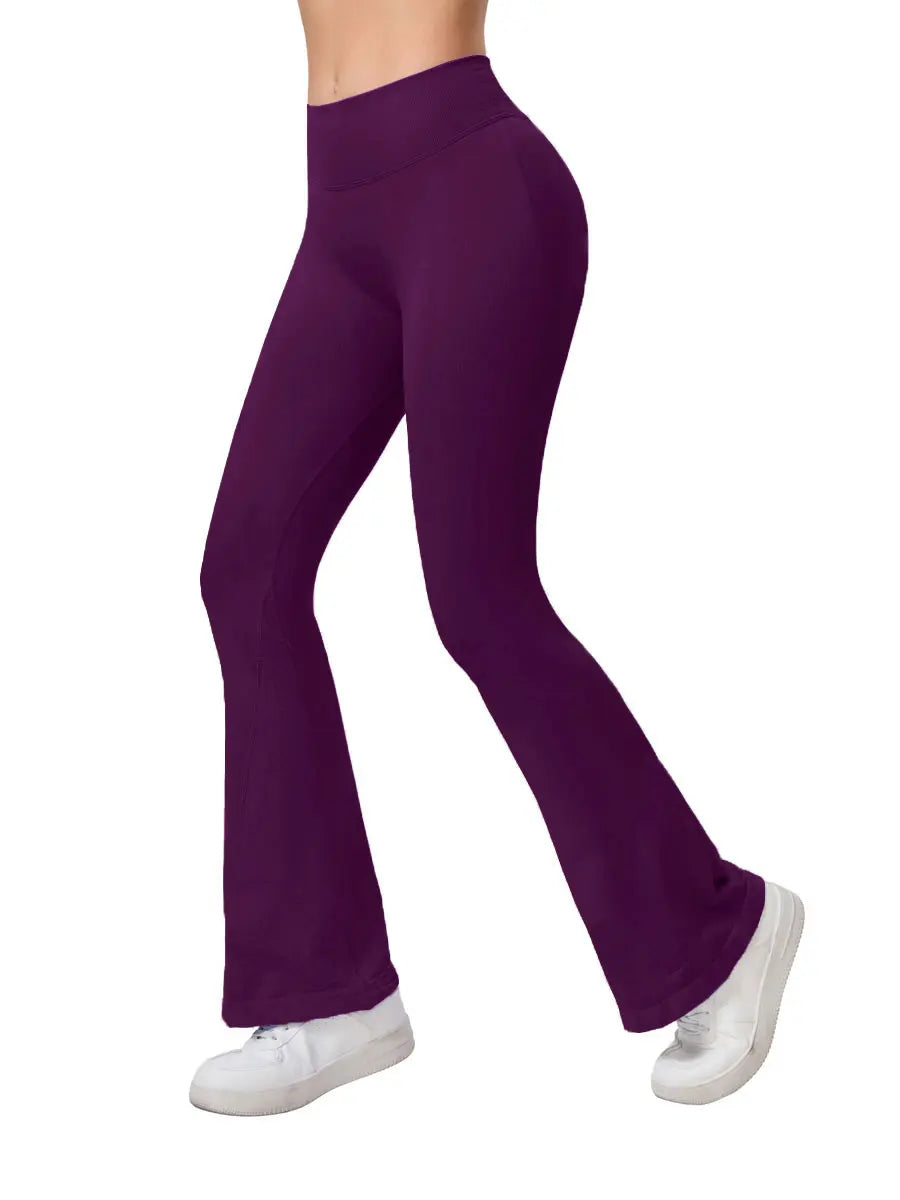 NCLAGEN Impact Flares Scrunch Booty Women's Gym Leggings Seamless Fitness Workout Yoga Trousers Squat Proof Fashion Flared Pants