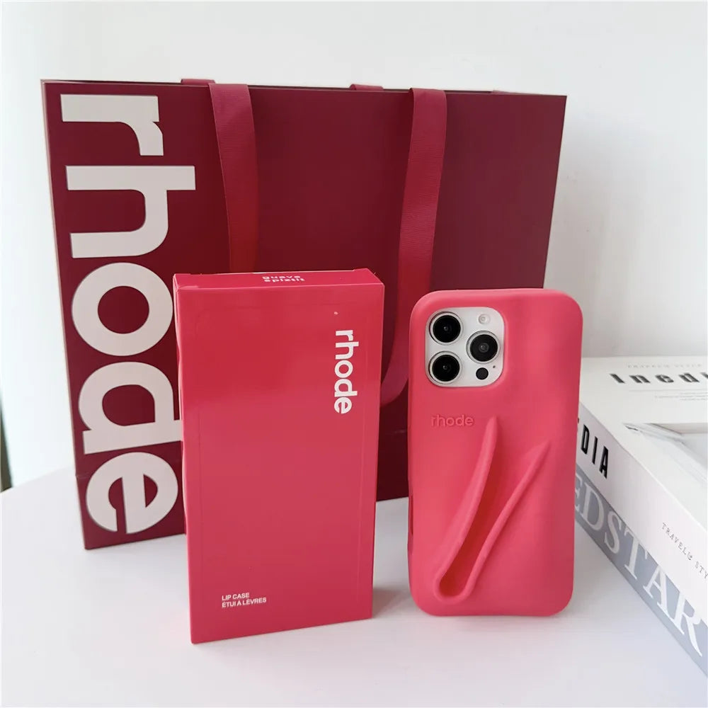 Rhode Lipstick Holder Silicone Phone Case