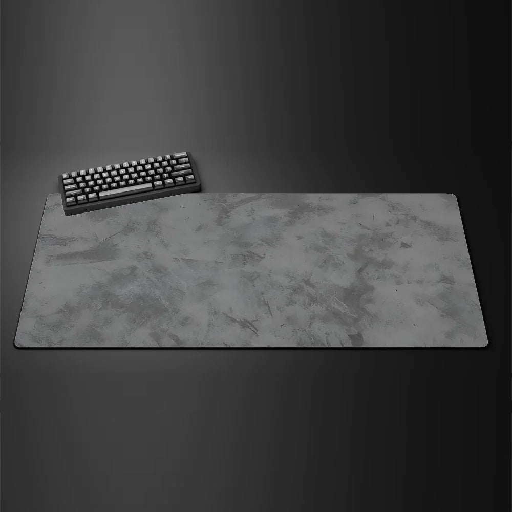 Mouse pad gaming mouse pad desk gray marble texture gaming mousepad tech  computer gaming  90x40 cm large size
