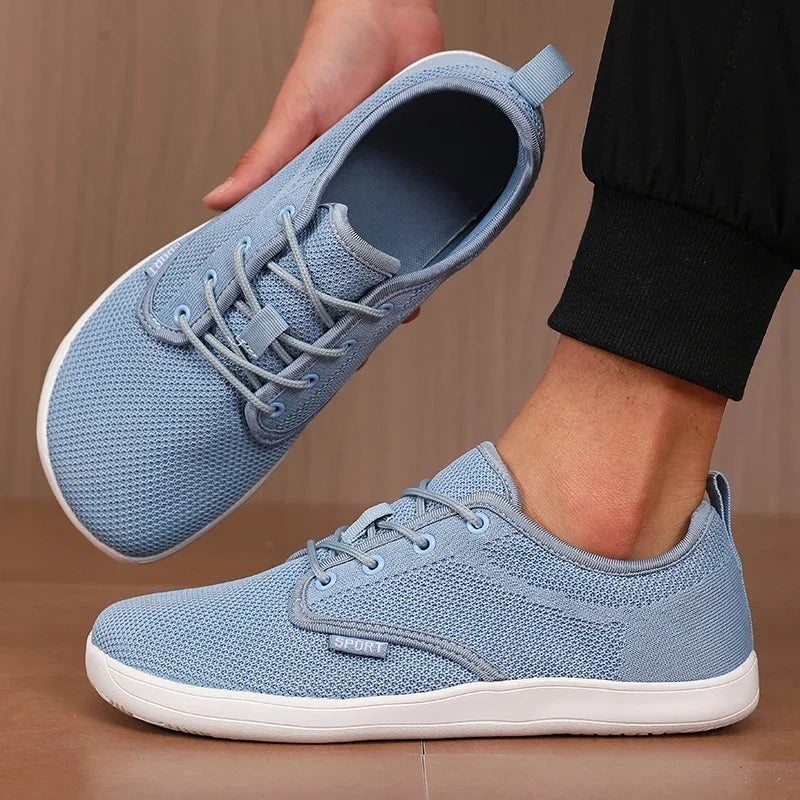 2025 Summer Men's Running Shoes Barefoot Fitness Mesh Sports Shoes Women Flat Bottom Wide Foot Shoes Slow Running Brand Sneakers