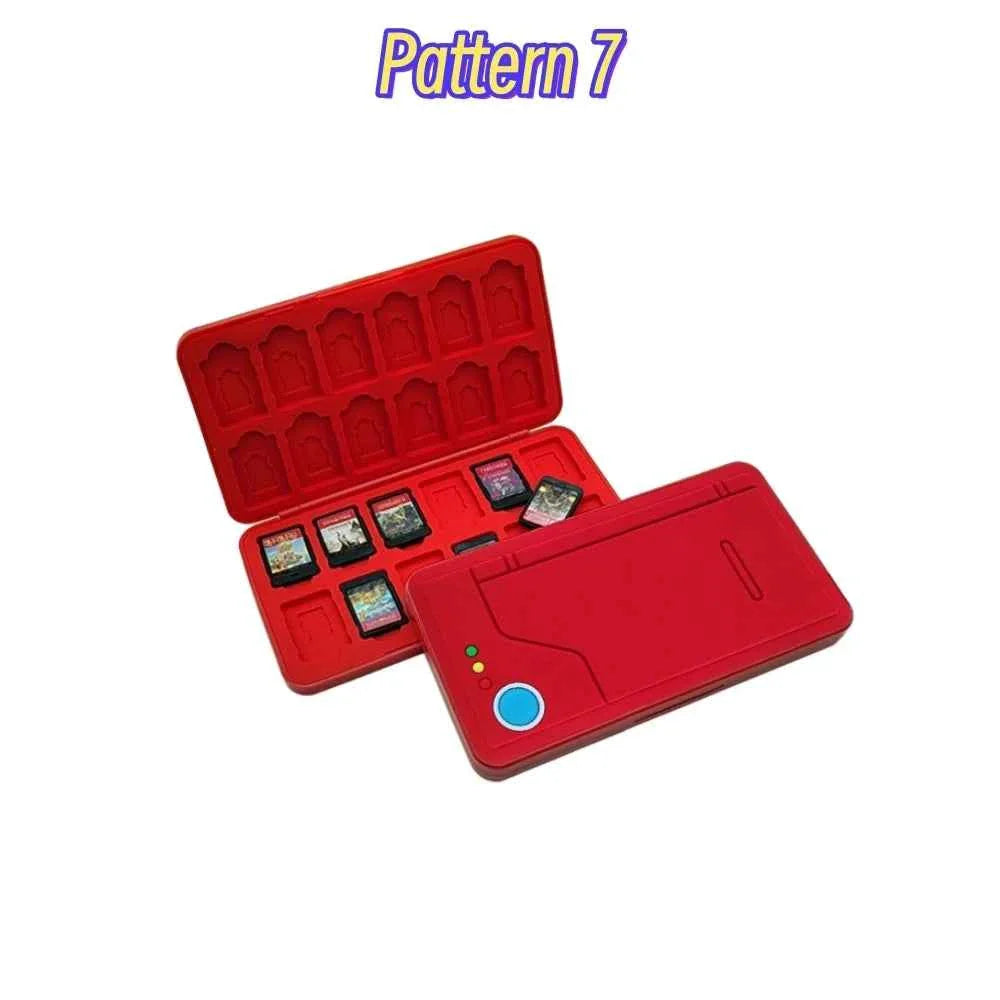 Multiple Patterns Game Card Case For Switch 2 Game Cartridge Box For Switch OLED Lite 24 Slots Hard Shell Gaming Accessories
