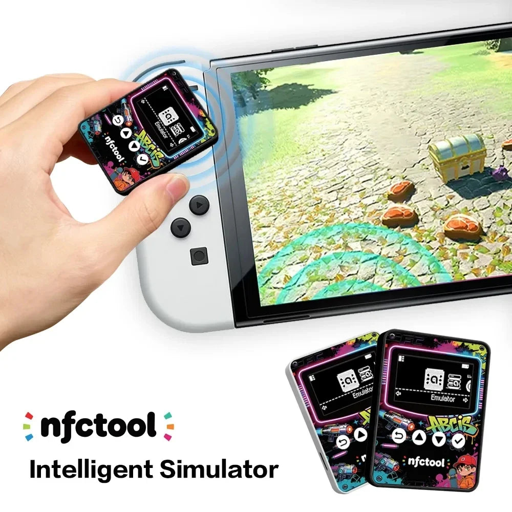For Amiibo OLED Simulator iNFC Bluetooth Rechargeable Emulator for Switch/Switch 2/Lite OLED 3DS Wii U Wireless Game Accessory