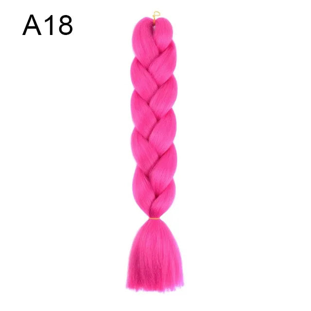 24-Inch Yaki Braids Ombre Jumbo Braiding Hair | Green Synthetic Hair Extensions for DIY Styles