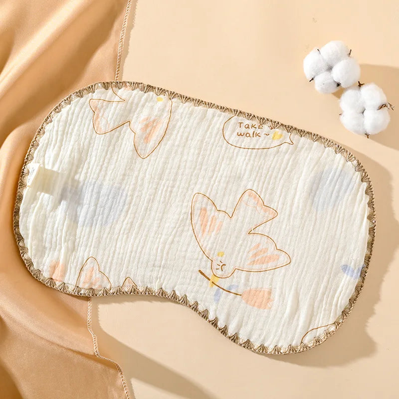 Newborn Baby 10-layer Cotton Gauze Flat Pillow Newborn Pillow Towel Baby Cloud Pillow Anti-vomiting Pillow