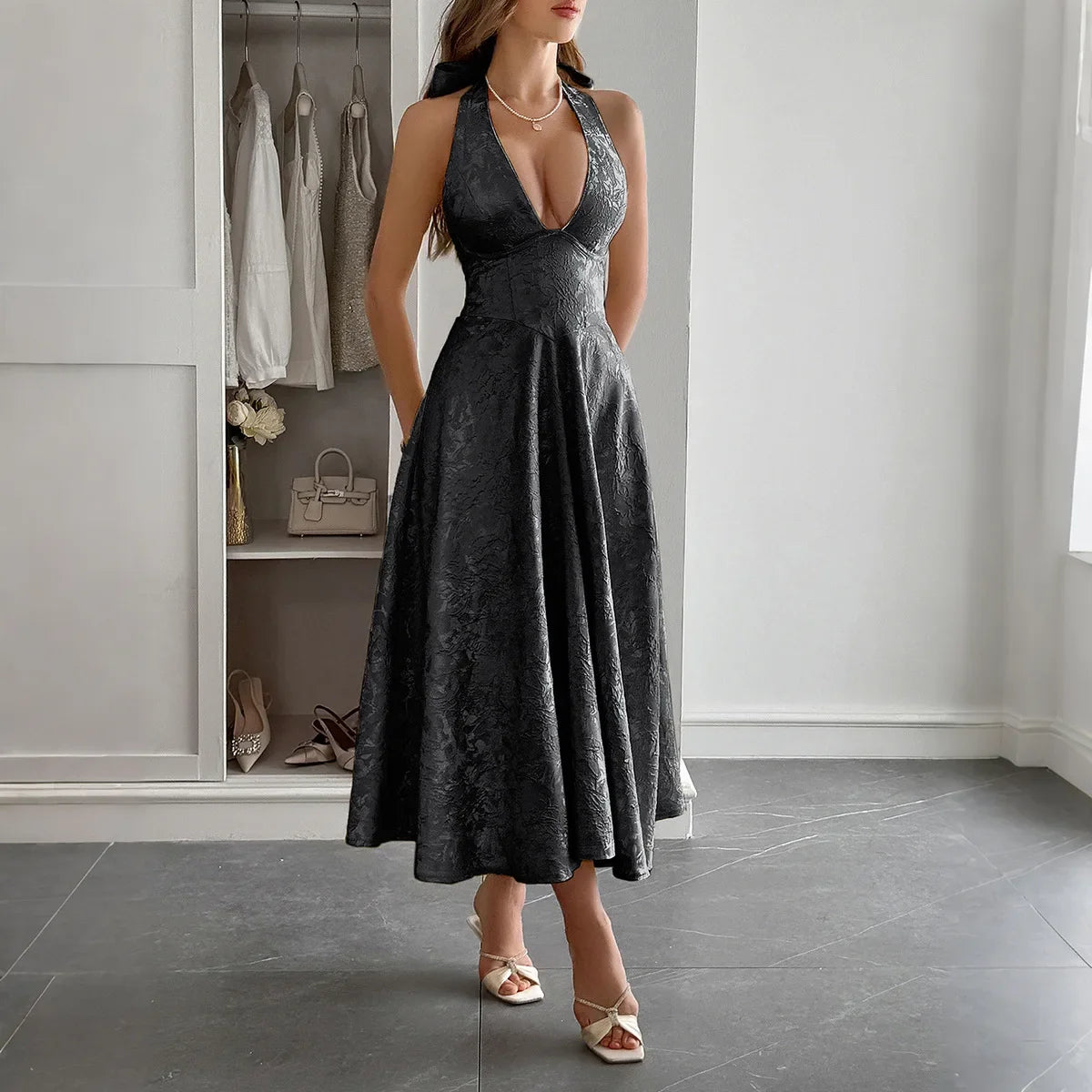 White Jacquard Backless Bow Evening Party Dress Women Robes Backless Elegant Sexy Dress Bodycon Long Summer Dress Vestidos