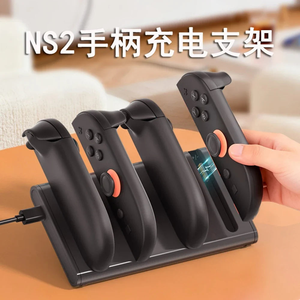 Charging Dock for Nintendo Switch 2 Joycons Dock Charger Stand Station with LED Indication USB Type-C Charger Cable for Switch 2