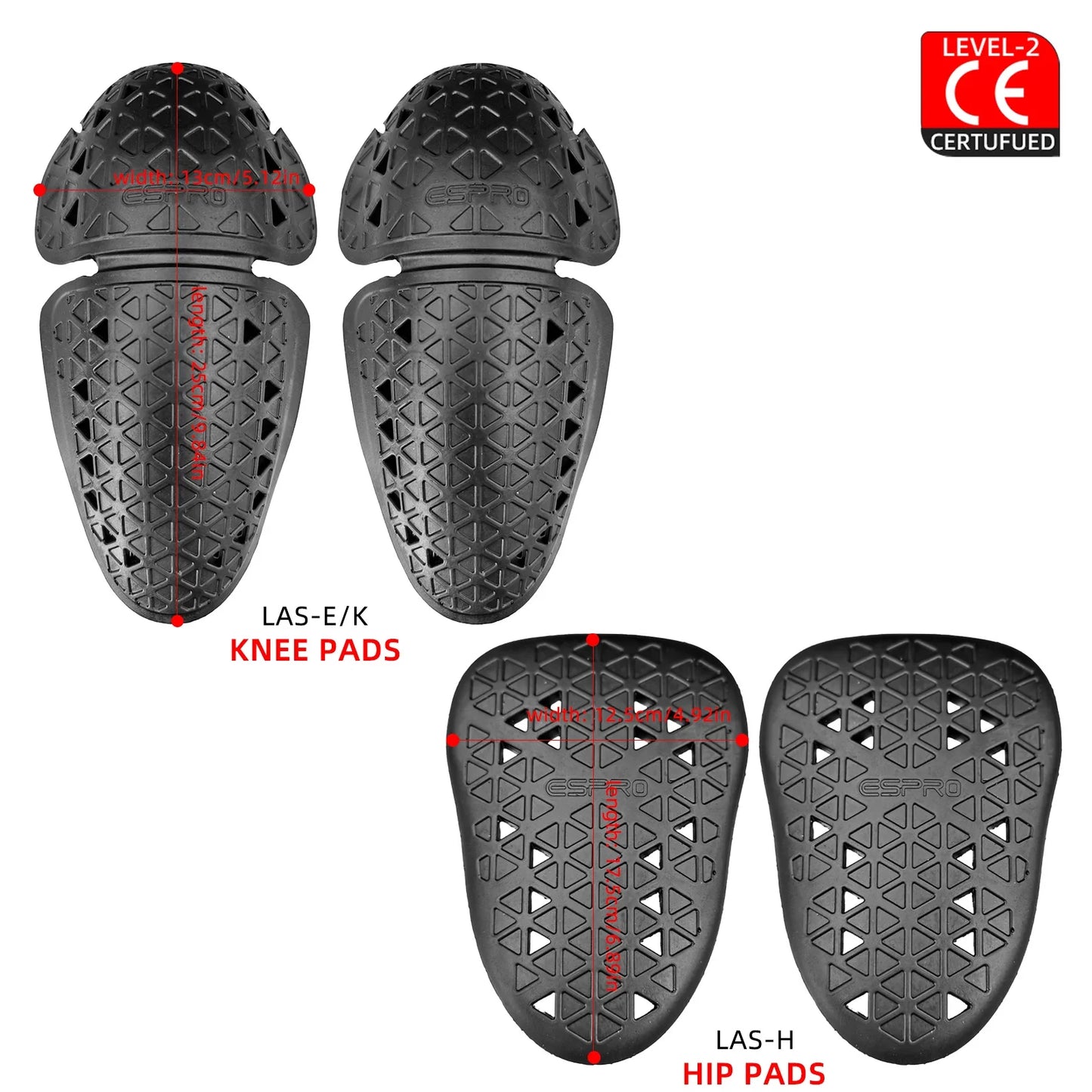 Black CE Level 2 Certified Motorcycle Jacket Insert Protector Thick Elastic Back Spine Protective Pad Rider Armor Coat Accessory