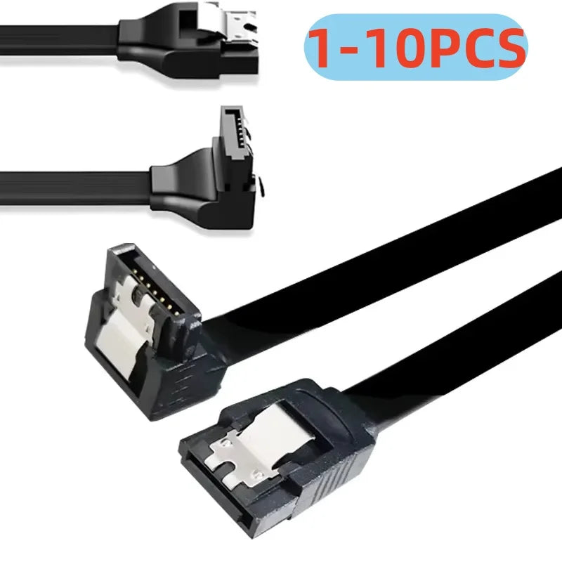 1-10PCS 50CM SATA 3.0 Data Cable High-speed Sata III Cable Adapter Connection Converter For SATA HDD SSD CD Drive Writer Desktop