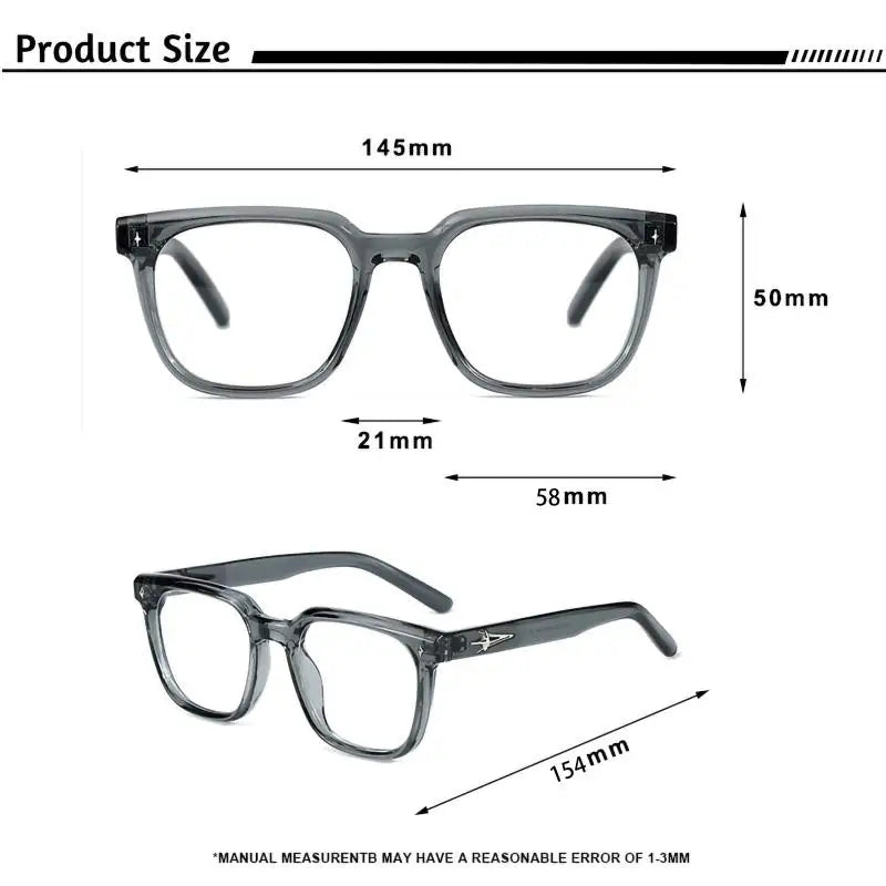 HBK New Fashion Square Glasses Frames Brand Design Unisex Frames Women Anti Bluelight Computer Glassesoptical Eyeglasses Frame