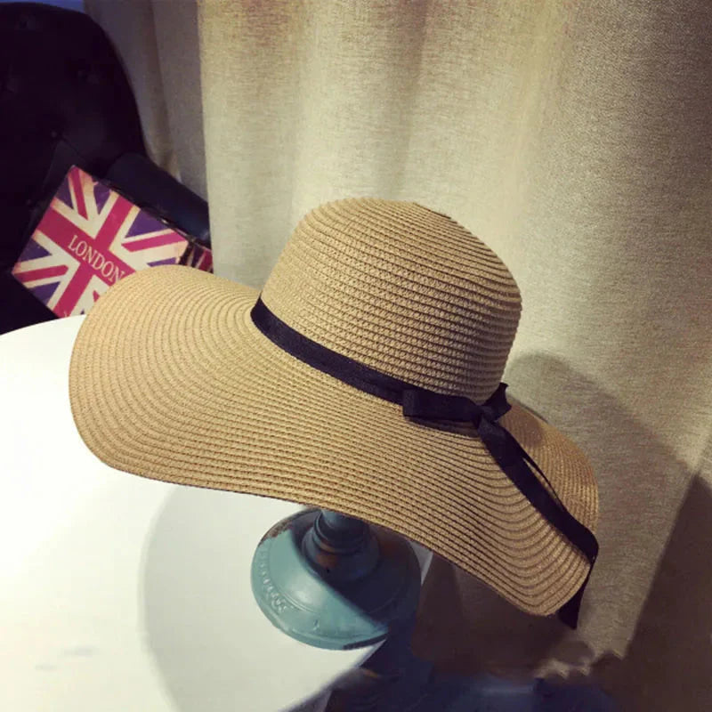 Sombrero de paja de verano para mujer