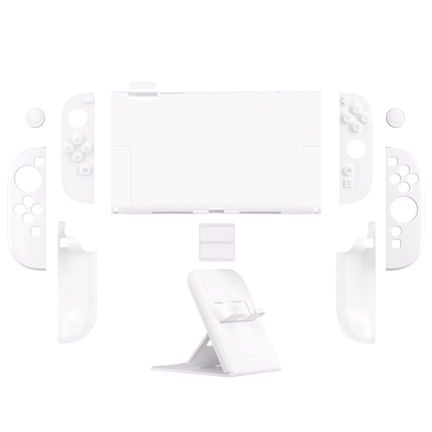 PlayVital Solid Color Protective Case for Nintendo Switch 2, Anti-Scratches Hard Shell Dockable Grip Cover with  Foldable Stand