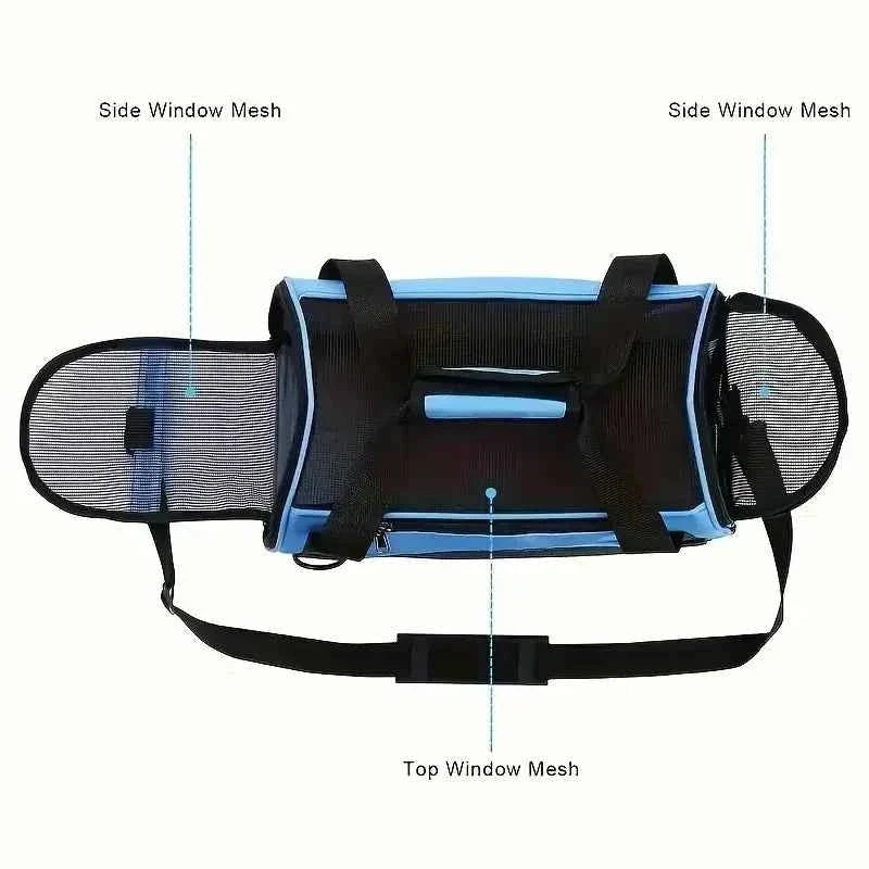 Portable Mesh Pet Carrier Handbag for Cats and Small Dogs