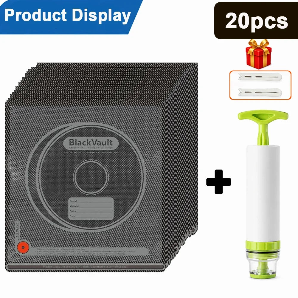 Black 3D Filament Vacuum Storage Bag Humidity Resistant Sealing Bag Keep Filament Dry Fit PLA ABS PETG TPU 3D Printer Filament
