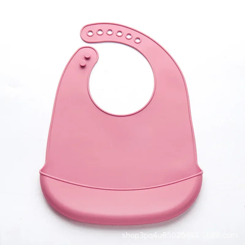 1-3pcs Baby Bib Adjustable Waterproof Bibs Babies Soft Edible Silicone