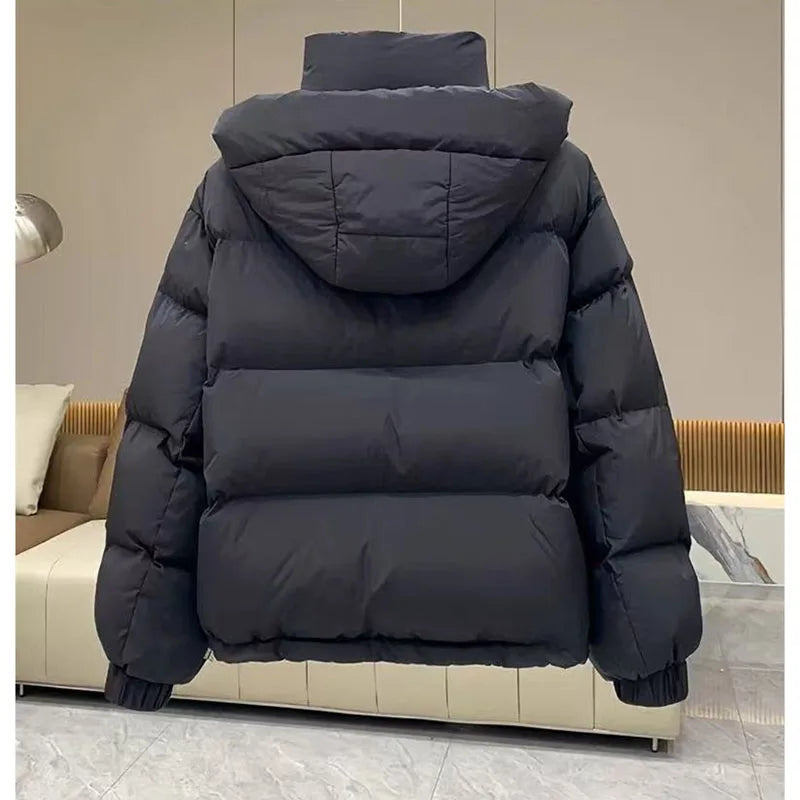 Cotton-Padded Coat Ladies New Autumn Winter 2025 Korean Down Jacket Women's Parkas Short Bread Outerwear Hooded Cotton Jackets