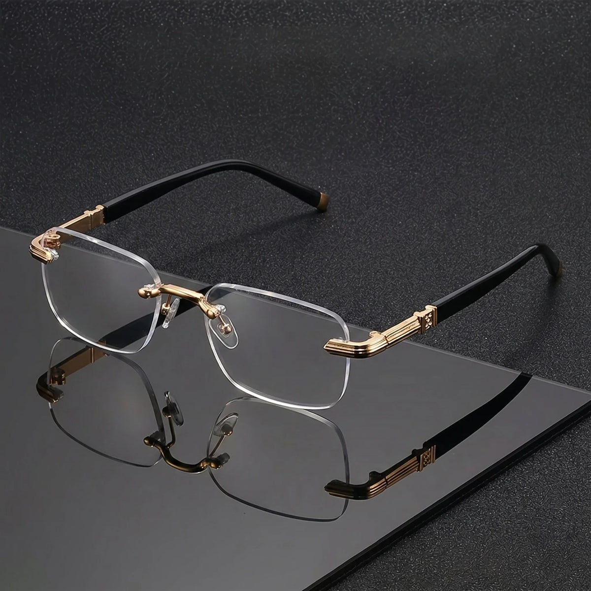 Frameless Cut Edge Sun Reading Glasses for Men, Suitable for Outdoor Driving, Daily Leisure, and Sun Protection Reading