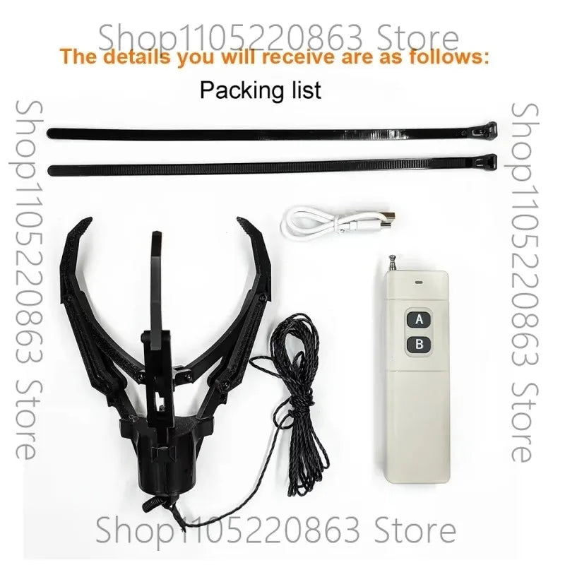 Drone Mechanical Claw Hook Grabber Air Release Payload Dropper Remote Control Intelligent Pick Up Drop Device Fishing Rescue Kit