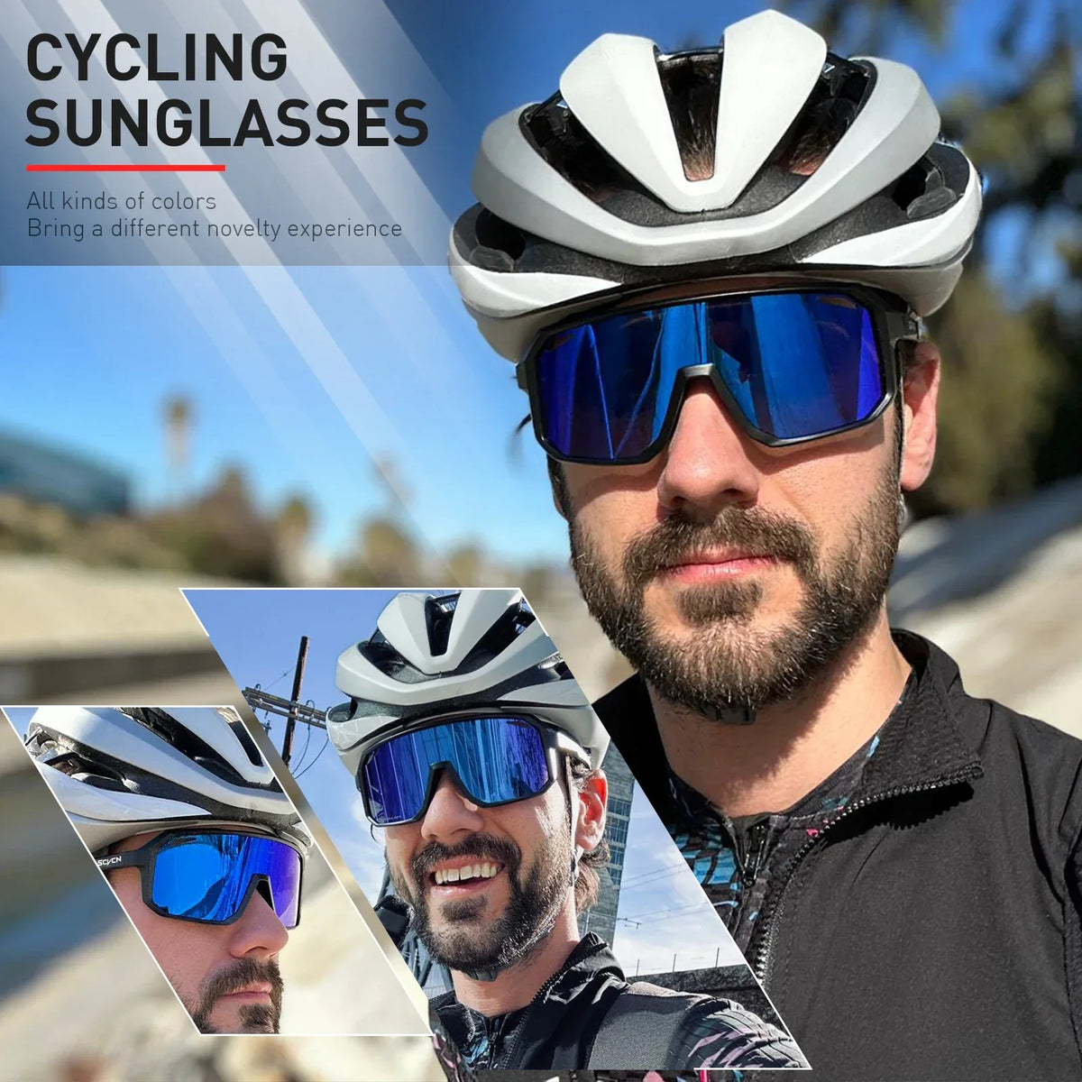 SCVCN Photochromic Cycling Sunglasses Road Driving Bike Glasses Outdoor Sports Mountain Hiking Men Women Bicycle UV400 Goggles