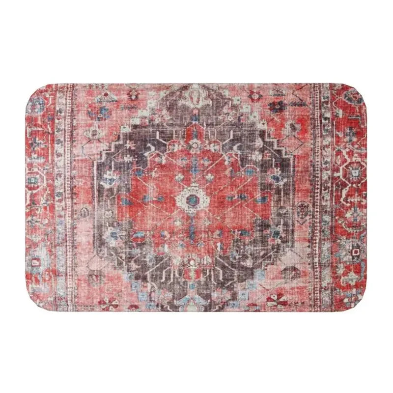 Moroccan Berber Rug Boho Style Front Door Mat Anti-Slip Antique Bohemian Geometric Doormat Floor Bathroom Entrance Rug Carpet