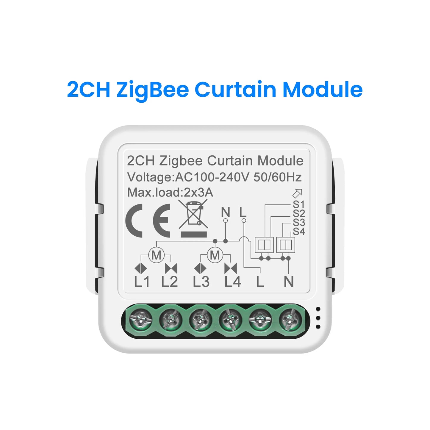GIRIER Tuya Smart ZigBee/Wi-Fi RF433 Curtain Switch Module for Electric Roller Shutter Blind Motor 1/2CH Works Alexa Hey Google