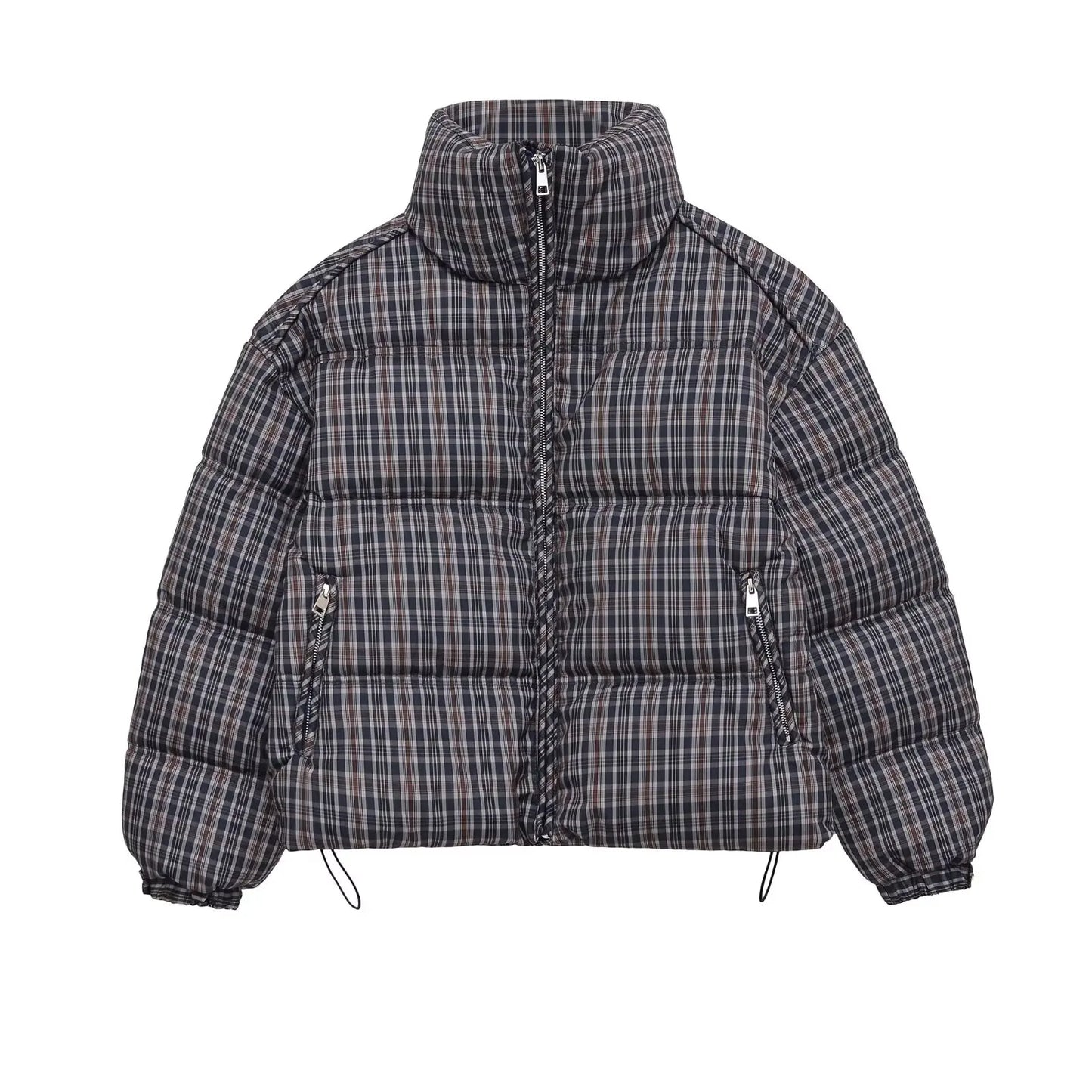 CharmChant Plaid Stand-Collar Puffer Jacket for Women Winter 2025 Padding Coat Female New in Coats Warm  Check Outerwears Parkas