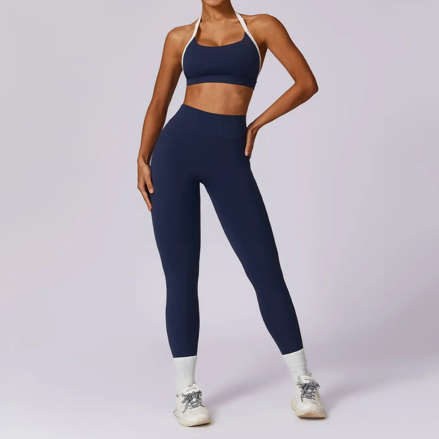 2-Piece Activewear Set – Long Sleeve Crop Top & Leggings