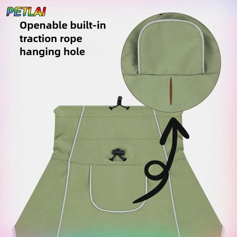 Dog Clothes Outdoor Jacket Outfit Waterproof Rainproof Clothing Coat Pet Outdoor Rain Dual Use Cloth Large Dog Pet Wind Clothes