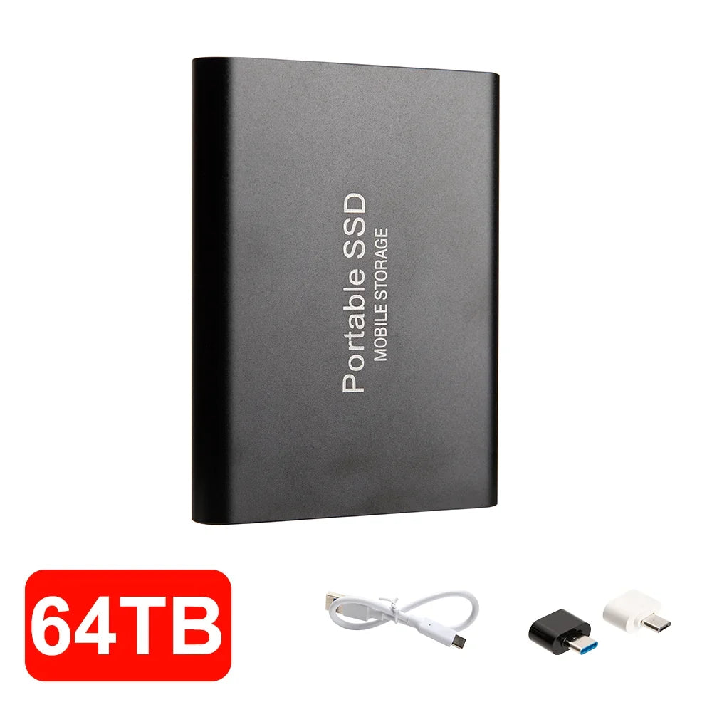 4TB Mini External Solid State Drive Portable SSD 8TB Hard Drive Small Size Quick Read Write Travel Backup Storage