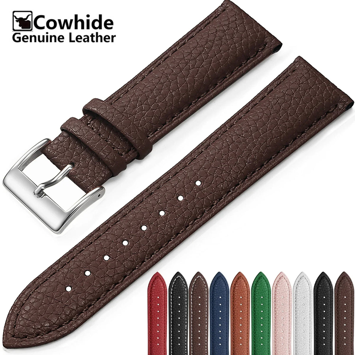Polar Vantage, Grit X & Ignite Grained Leather Band, Spring Bars & Tool