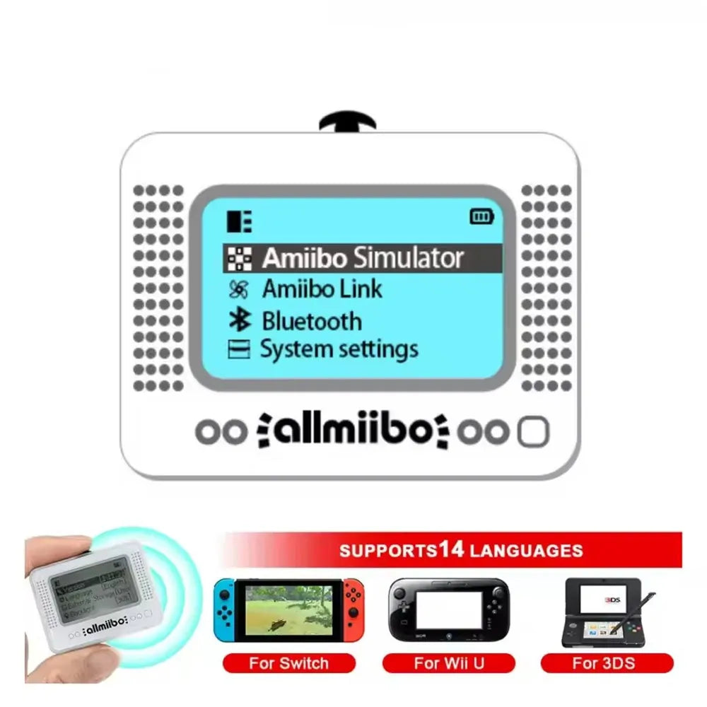 For Allmiibo Chargeable Intelligent Simulator Emulator Bluetooth-Compatible Universal Writer for Switch/Wiiu Gaming Accessories