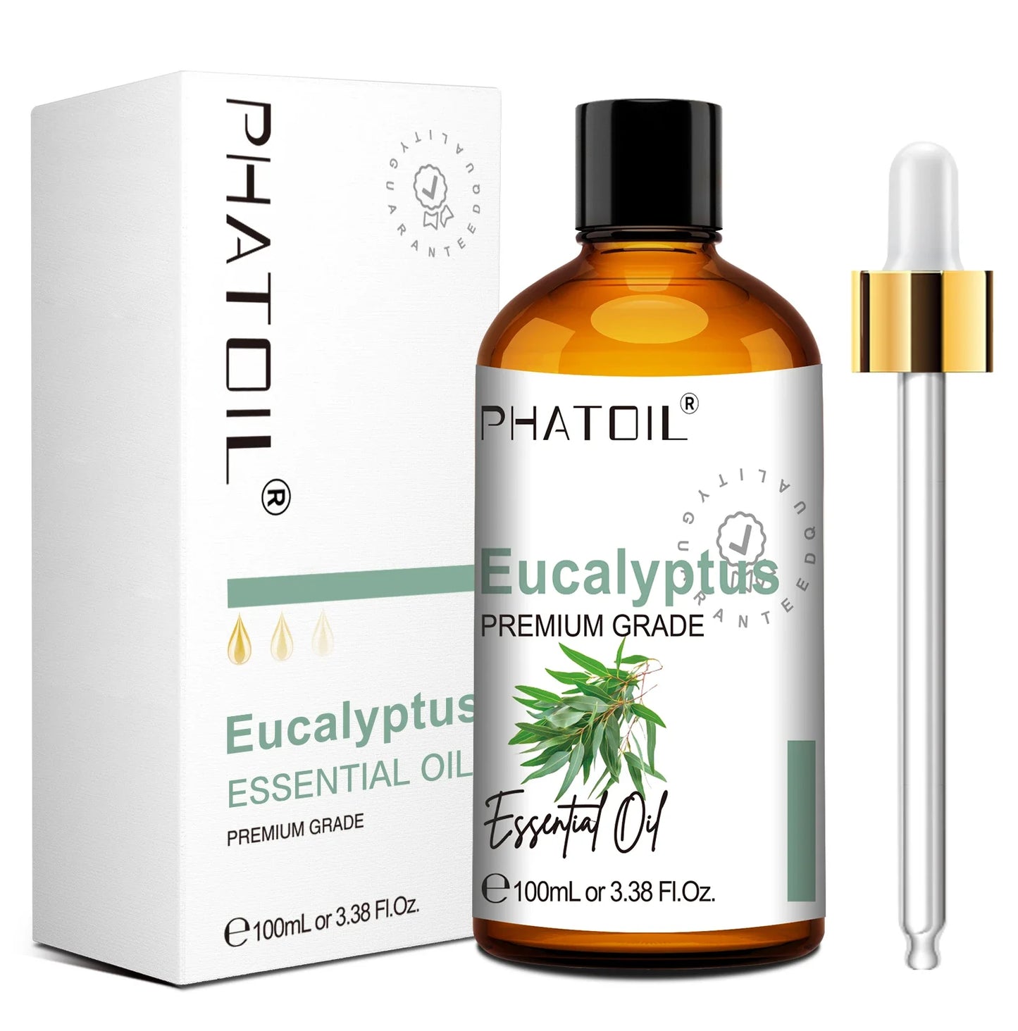 PHATOIL Natural Essential Oil for Diffuser Candle Making-100ml Sandalwood Eucalyptus Citronella Lavender Vanilla Essential Oils
