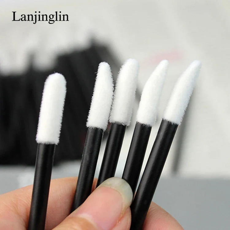 Lanjinglin 5/50 Pcs Lip Brush Reusable Makeup Brushes Lipstick Applicator Wands Eyelashes Extension Tool Beauty Accessories