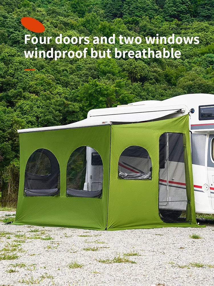 Caravan Awning Tent RV Screen Room Family Room Camper Privacy Room Sunshade Campervan Tent Outdoor Camping Shelter