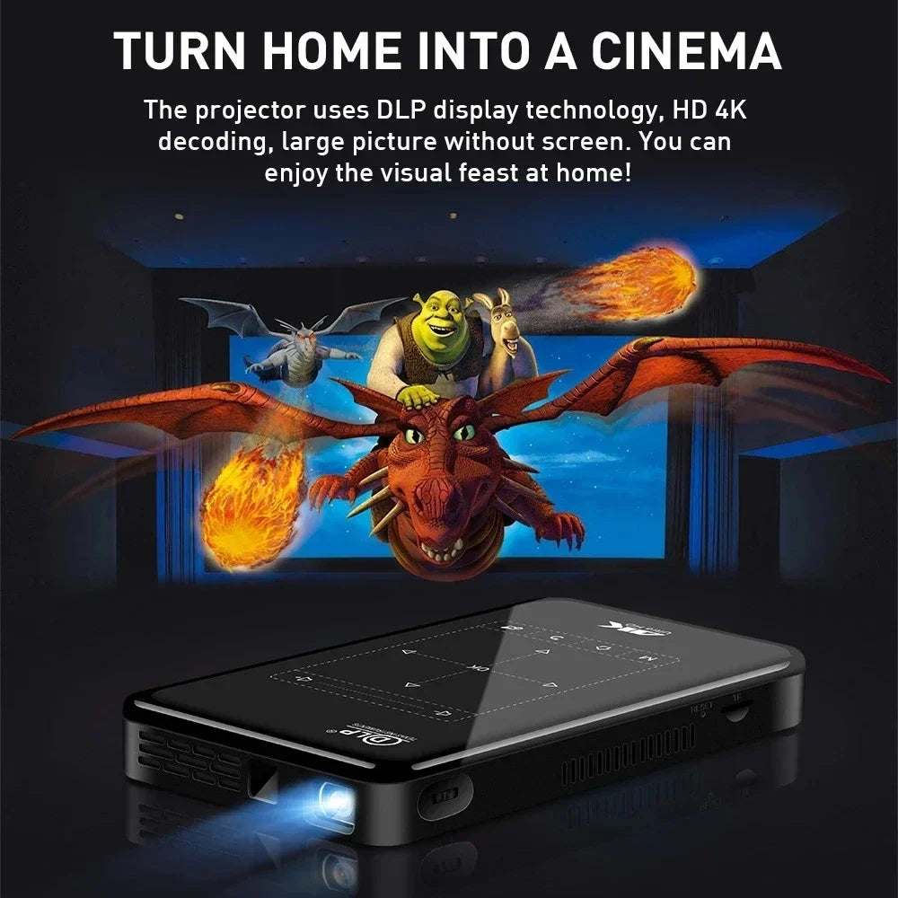 P09 4K Full HD Projector Android 2.4G/5G WiFi BT 4.0 Home Theater S905X,Quad core ARM Cortex-A53 CPU Video Portable Projectors