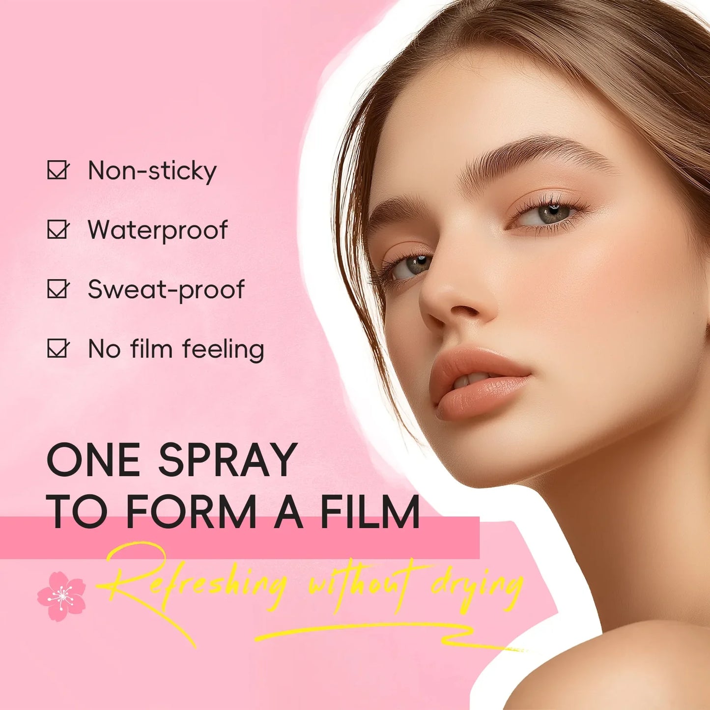 Sakura Matte Setting Spray 80ml Long Lasting Makeup Fixer Moisturizing Oil Control Non Sticky Face Mist For All Day Fresh Look