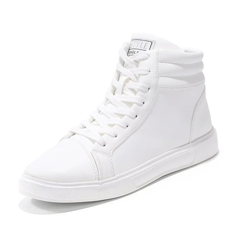 2026 Spring Fashion Red Men's Sneakers High Top Skateboarding Shoes for Men Women Comfortable Unisex Leather Sneakers Size 35-46
