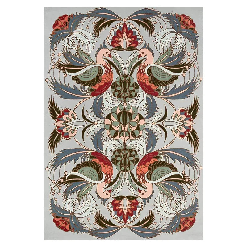 Light Luxury Cloakroom Carpet Home Non-slip Mat Large Area Bedroom Decor Washable Rug European Retro Carpets for Living Room
