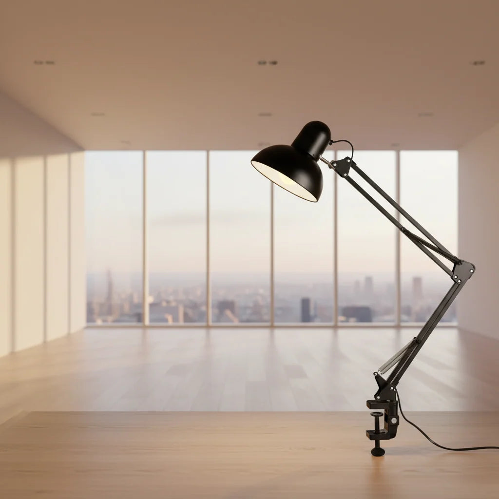 Flexible LED Desk Lamp Adjustable Metal Reading Light for Home Office Study Table