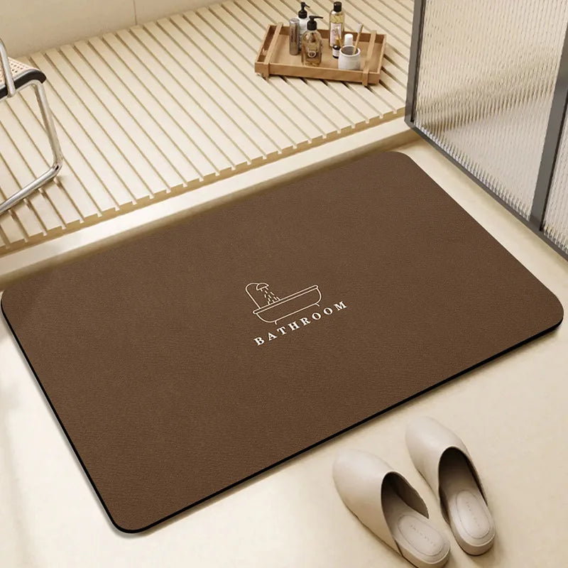 VIKAMA Bathroom Water-Absorbing Rug Simple Solid Color Easy To Clean Perfect For Entrance Bathroom And Floor Deco Of The Home.