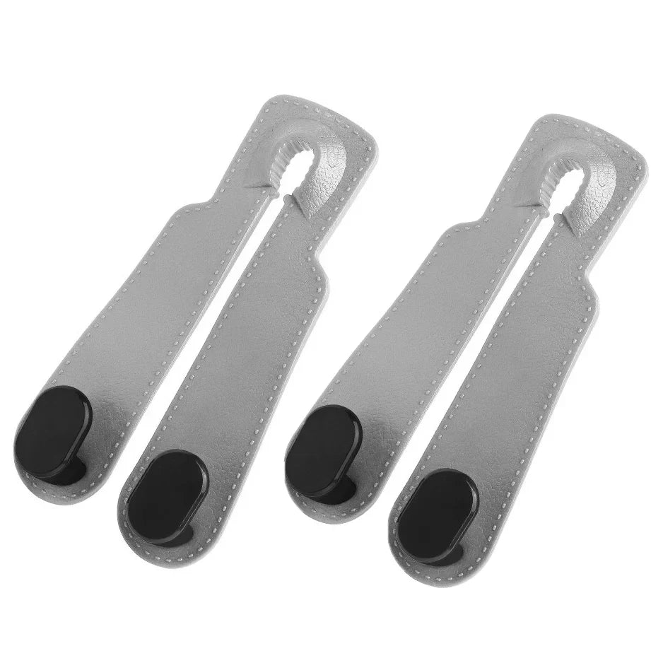 Gancho trasero para asiento de coche de gamuza con doble cabeza, gancho pequeño de almacenamiento trasero, suministros de decoración interior del coche