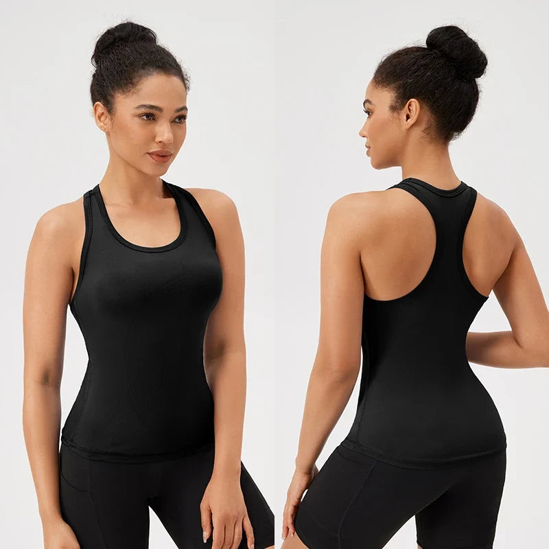 Women's Sleeveless Yoga Vest for Gym Fitness  and Outdoor Sports