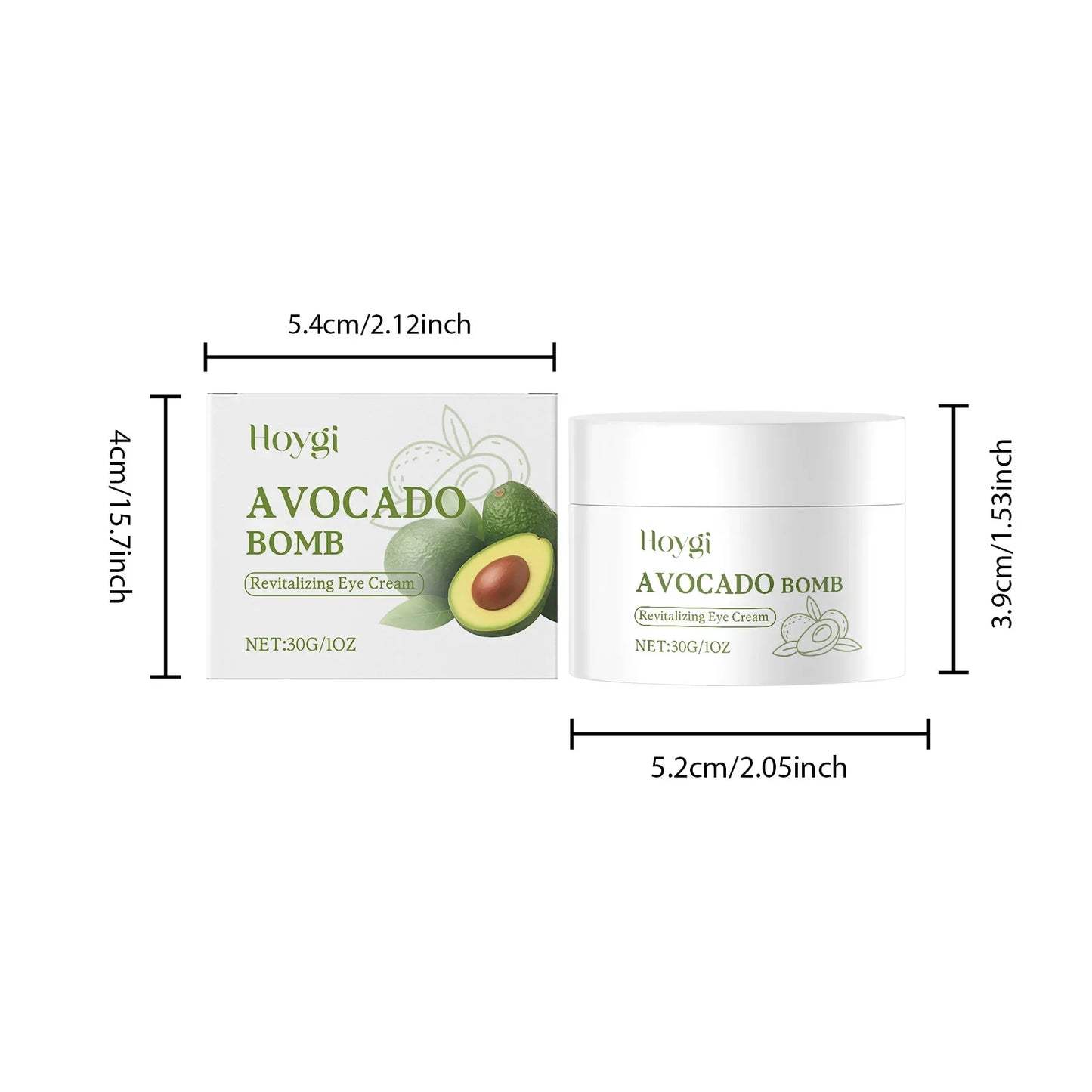 Avocado Eye Cream Fades Fine Lines & Wrinkles Firming Smoothing Eye Area Anti Puffiness Dark Circle Corrector for Youthful Eyes
