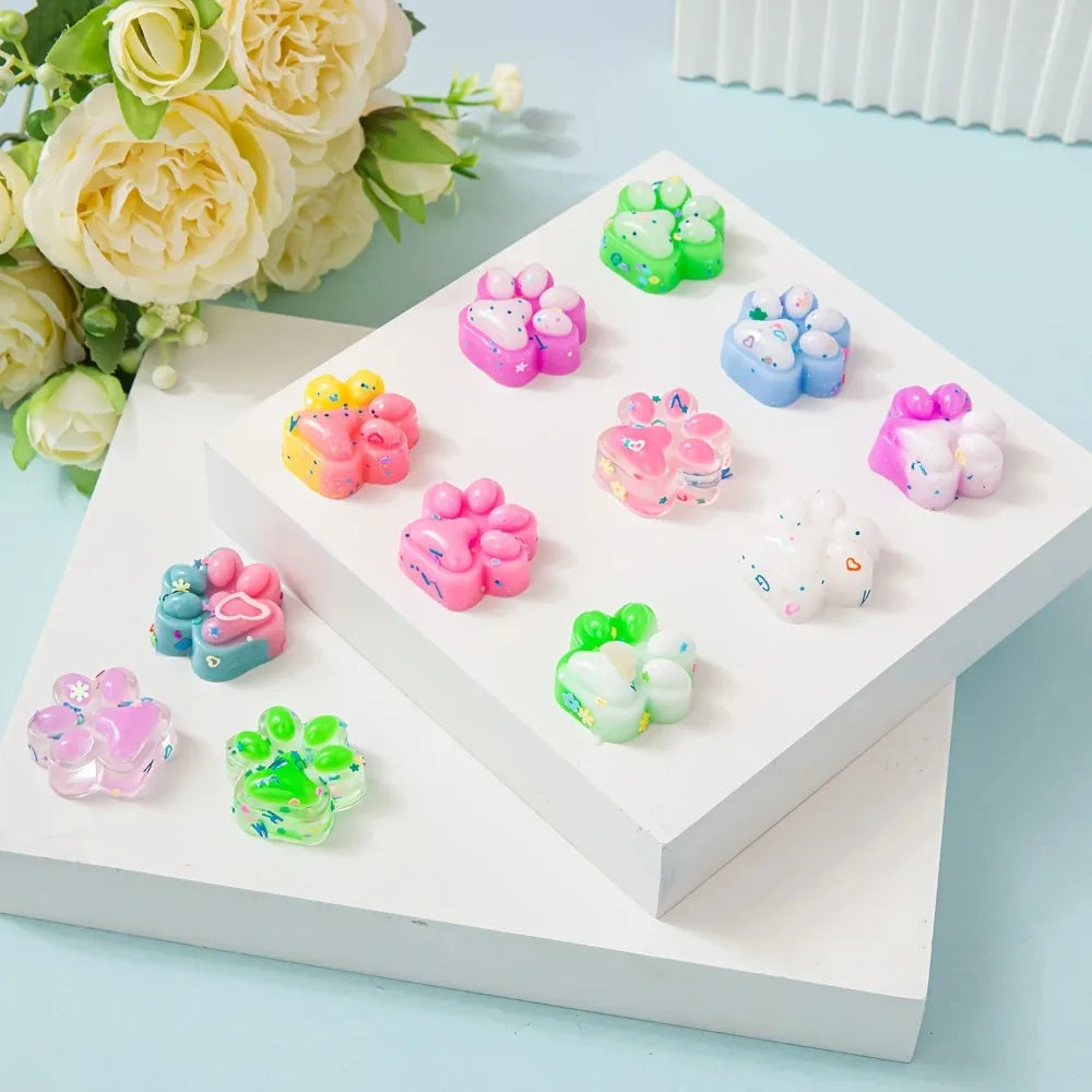 10/ /40/50pcs Mini Cute Cat Claw Plush Pinch Fun, Colorful