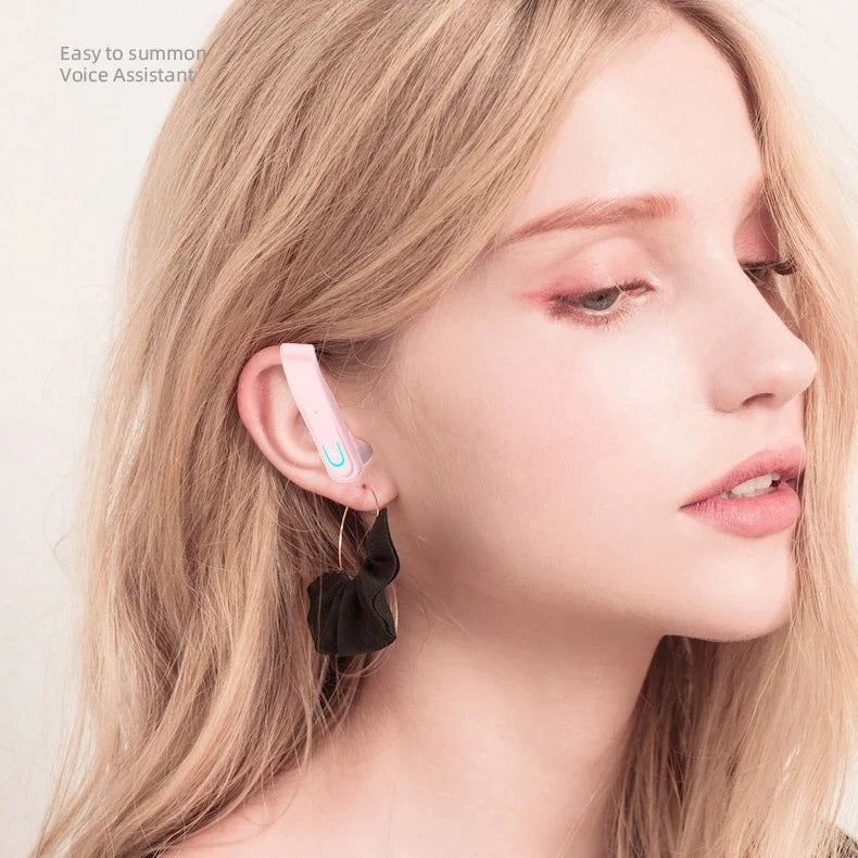 Bluetooth Business Headset Wireless Bluetooth5.0 Earphone Waterproof Sport Earhook Headphone HIFI Stereo Earbuds with Microphone