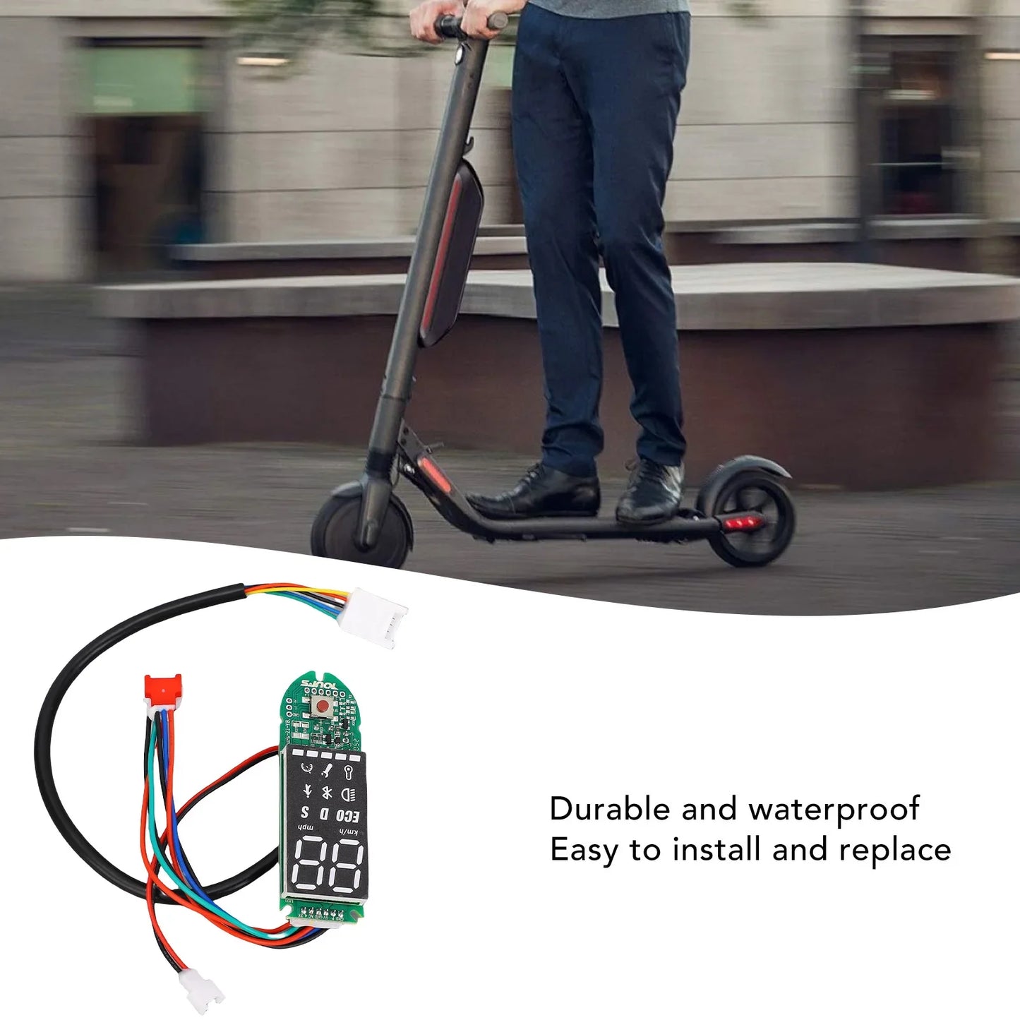 Electric Scooter Circuit Board Electric Scooter Parts  Clear Display Waterproof for 8.5-10in Electric Scooter