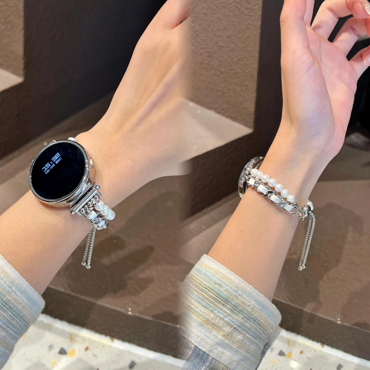 Huawei Watch & Watch GT Women's Pearl Chain Bracelet