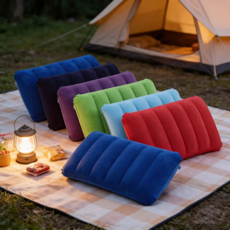 Inflatable Camping Pillow  Travel Sleeping Pillow for Outdoor Camping Hiking, Portable Lightweight Air Pillow for Tent & Picnic