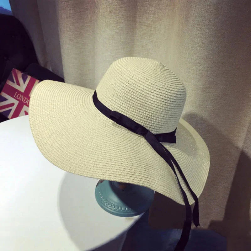 Sombrero de paja de verano para mujer