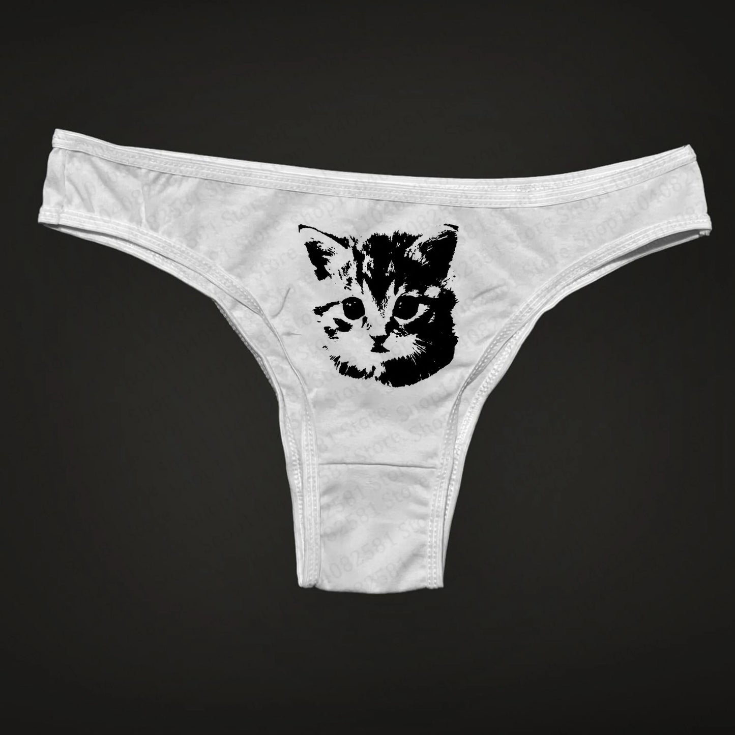 Y2K Women's Underwear Cute Cat Print Underwear Breathable Underwear Fun Hot Print Underwear Sexy Slimming Underwear Emo Girls